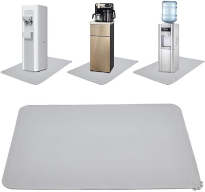 Solidchoice- Mat 55 x 38 cm - Waterdispensermat - Bureauonderlegger - Siliconen - Verhoogde rand - Voorkomt lekkage - Onderlegger