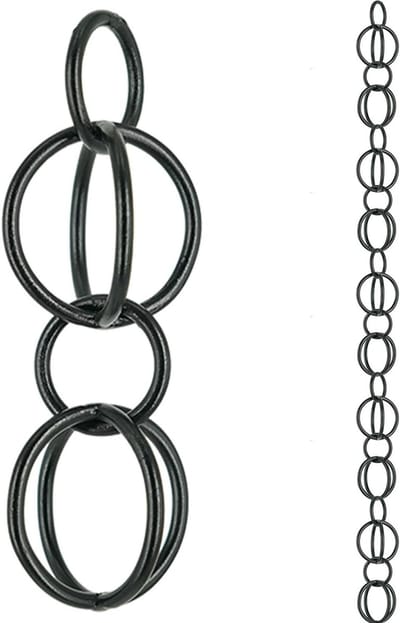 Regenketting - Waterafvoer Ketting - Dakrand Drainage - Stijlvolle Molen Afwerking - 4 meter - Zwart