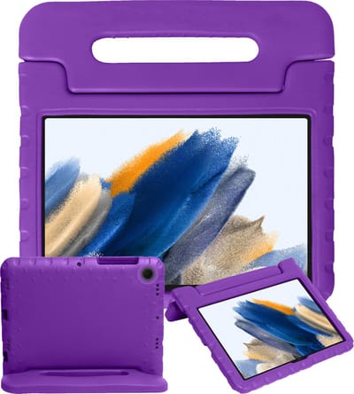 Hoesje - Geschikt voor Samsung Galaxy Tab A8 - Kinderhoes Shockproof Bumper - Kidsproof Case - Tablethoes - Kinder Hoes Cover - Paars