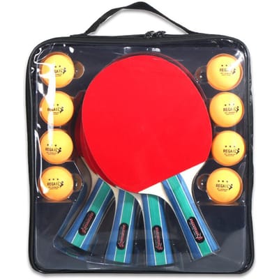 Ensemble de raquettes de Ping-Pong, raquettes de Tennis de Table avec balles de Ping-Pong 3 étoiles pour jeu en intérieur et en extérieur multicolore