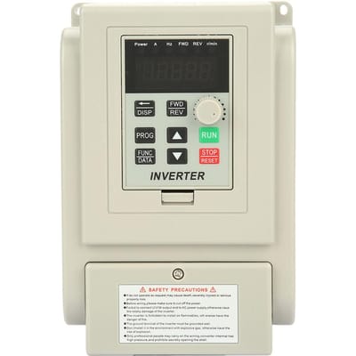 Variateur de Fréquence VFD Monophasé 220VAC Contrôleur de Vitesse pour Moteur AC Triphasé 2.2kW blanc