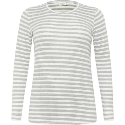 Dames-T-shirt met lange mouwen KAFFE Curve Henna