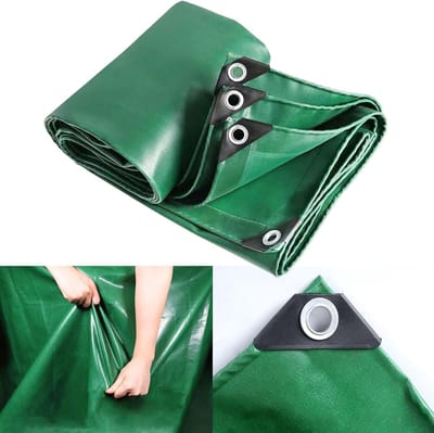 Dekzeil Waterdicht - Afdekzeil PVC - Spullen Beschermen - Scheurbestendig PVC - 0.5x48.5 m - Groen