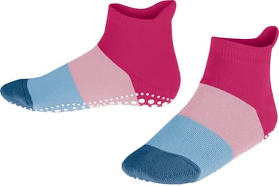 FALKE Colour Block Noppen op de zool katoen huissokken kinderen paars - maat 23-26