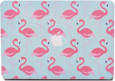 Lunso Geschikt voor MacBook Air 13 inch (2018-2019) cover hoes - case - Flamingo Blue