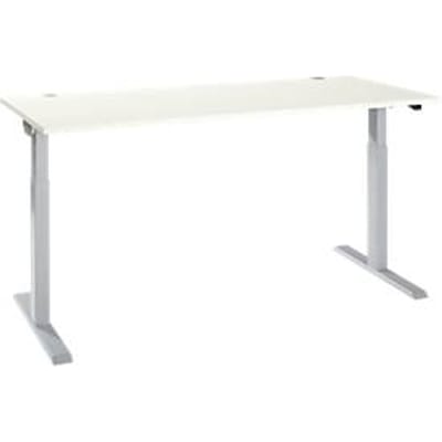 Bureau ERGO-T 2.0 - elektrisch in hoogte verstelbaar - B 1800 x D 800 x H 715-1205 mm - T-voet blank alu - wit - ons merk Schäfer Shop Select