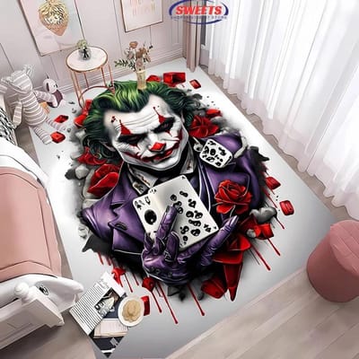 3D-print Joker Tapijt voor Slaapkamer Woonkamer Kinderkamer Entree Deur Antislip Duurzaam Kleed, Machinewasbare Mat, Cadeau 40x60cm (16x24in)