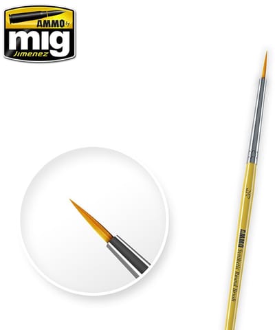 AMMO by Mig Jimenez Hobbypenseel - MIG 8610 5/0 Syntetic Round Brush Penseel