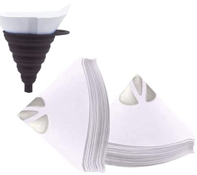 250 Stuks Verffilters met 190 Micron, Papieren Filters en Siliconen Trechter voor Verf en Coatings