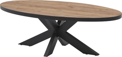 Belfurn - salontafel ovaal 130x70cm Elio in franse eik decor