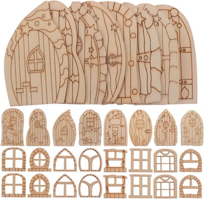 Inovra Plus - 64 stuks doe-het-zelf miniatuur feeëndeur en raam kit
