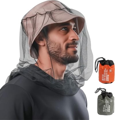 Ultra grote insecten- en muggennetten voor hoeden - 2-pack, ideaal voor kamperen, vissen en tuinieren, 99 x 66 cm
