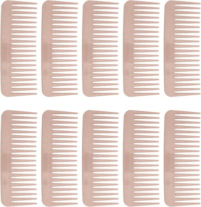 Haarontwarrende Kam - Styling Kam - Dagelijkse Haarverzorging - Gemaakt van Tarwestro - 10 Stuks - Beige