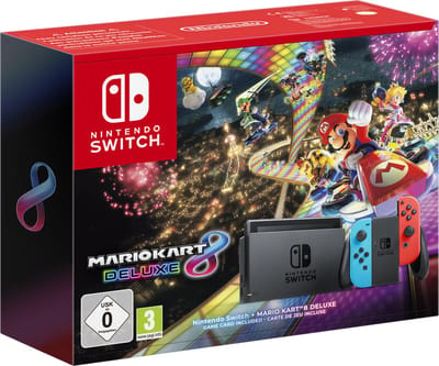 Nintendo Switch Console - Mario Kart 8 Deluxe Bundel - Blauw/Rood