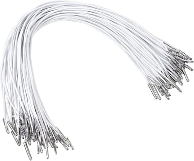 50 Stuks Elastische Touwtjes met Metalen Einden, 39 cm Lanyard voor Hoed, Mondmasker en DIY Projecten