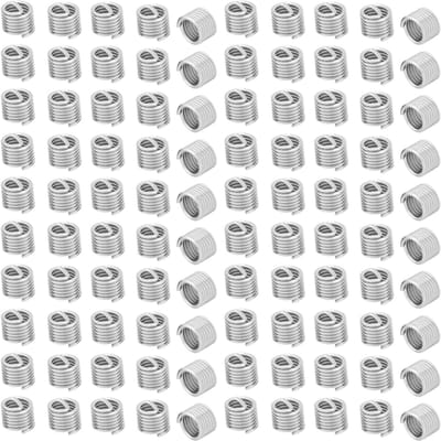 100 stuks 304 roestvrij staal schroefdraad reparatie inzetstuk assortimentskit M6x1.0x1.5D