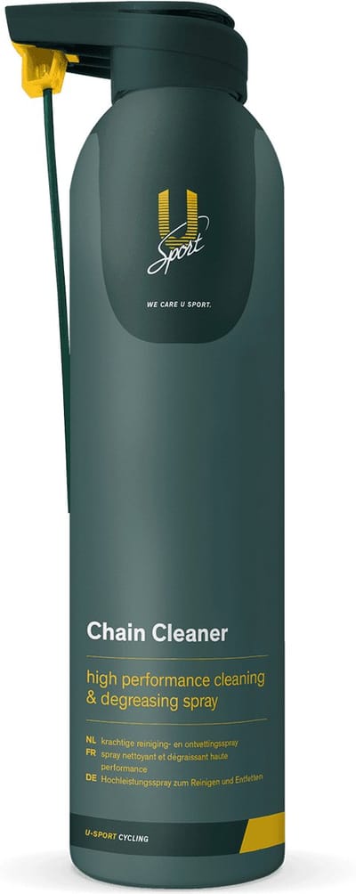 U-Sport Chain Cleaner - 400 ml - Krachtige Kettingreiniger & Ontvetter - Voor Ketting, Cassette & Tandwielen - Dual Spray