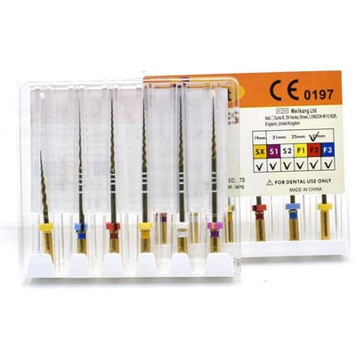 Gouden Endo Roterende Super Vijlen Tandheelkundige Wortelkanaal Vijl 25mm Nikkel Titanium Endodontisch Instrument Tandheelkunde