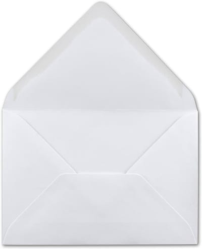 200 Witte DIN B6 Enveloppen 12x18 cm 120g/m² voor Kerstkaarten en Uitnodigingen
