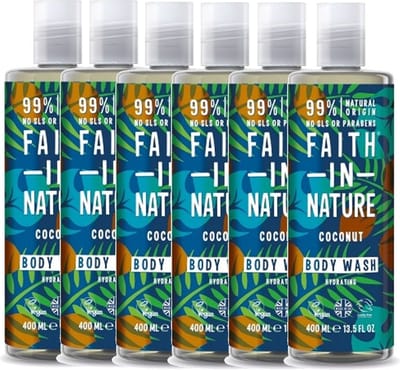 FAITH IN NATURE - Body Wash Coconut – 6 pak – Voordeelverpakking – Natuurlijk