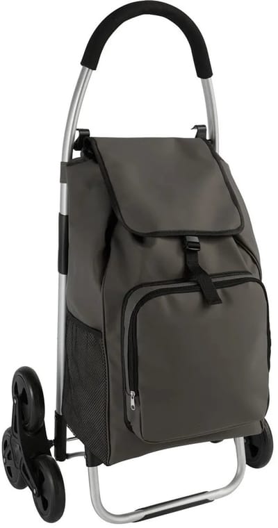 5Five Boodschappentrolley Market - polyester - 52 x 40 x 100 cm - 36 liter - tas op wielen - speciale wielen voor trappen