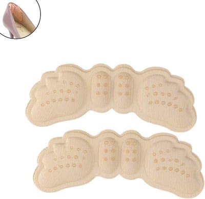 WiseGoods Luxe Hielkussen Schoen - Inlegzool Hielbeschermers - Hielspoor Inlegzolen - Inlegzooltjes - Zooltjes Schoenen - Beige