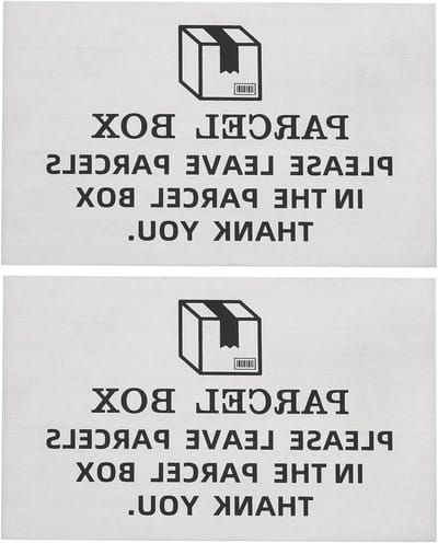 Allecto- Metalen Plaque - Aluminium - Roestvrij - Pakketdoos - Leveringen - Post - 15X10CM Plaque 2 STKS Aluminium Metalen Bord Roestvrije Plaque Laat Pakketten In De Pakketdoos Bedankt Voor Leveringen Pakketten Post Note Plaque 15X10CM.