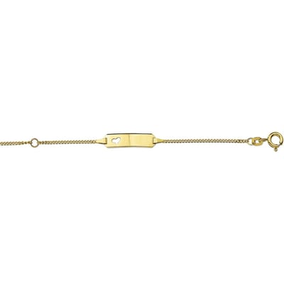Graveerarmband Hart Gourmette 4-zijdes Geslepen Plaat 5,0 Mm