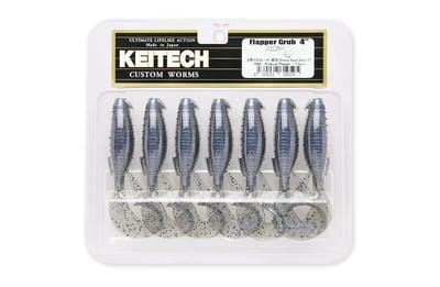 Keitech Flapper Grub 4 (10 cm) Softbait - 8 stuks Lime Chartreuse 424S