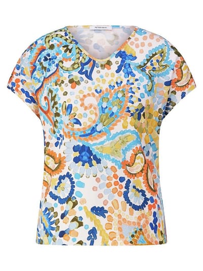 Shirt ronde hals Van Peter Hahn wit