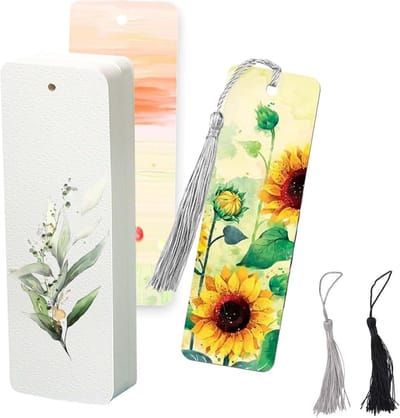 Lege Boekenleggers 50 Stuks 15 x 5 cm Watercolor Papier Gepersonaliseerd met 50 Kwastjes voor Creatieve DIY Projecten, Kunst en Decoratie