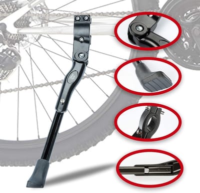 Famanu - Aluminium verstelbare fietsstandaard met antislipvoet, geschikt voor MTB en racefiets – Zilver