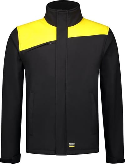 Tricorp Softshell Bicolor Naden 402021 - Mannen - Zwart/Geel - 3XL