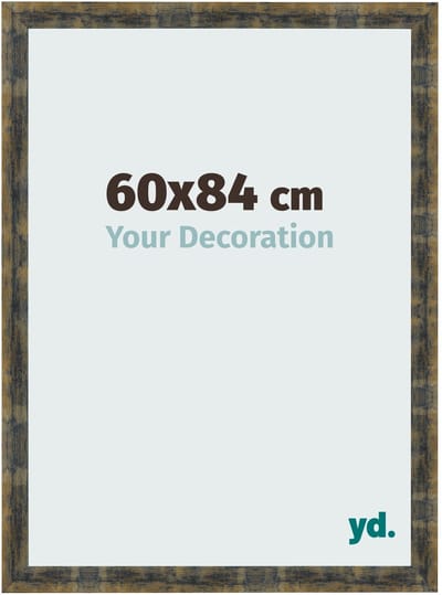 Your Decoration - Fotolijst 60x84 cm - MDF - Blauw Goud Gemeleerd - Pisa