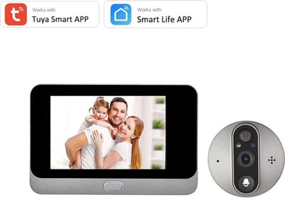 FIBILA Wifi Deurbel Camera - Deurbel - Video Deurbel - Camera Beveiliging - Deurbel Camera Draadloos - In App Besturing - Wifi - Grijs