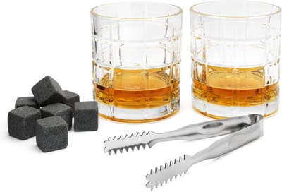 Leopold Vienna - Giftset Whiskey (glazen, ijsblokjes, tang) cadeautip!