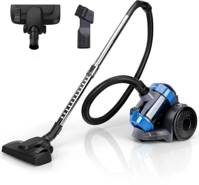 Aigostar Tidy - Steelstofzuiger - Stofzuiger Zonder Zak - 2 Liter - Vacuum cleaner zakloos - HEPA 12 filter - Lichtgewicht - Blauw