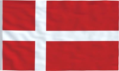 Scoby - Deense Vlag - Danish Flag - Denemarken - 90x150cm - Original Colors - Strong Quality - Inclusief Bevestigingsringen