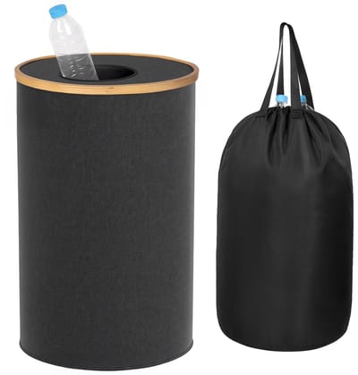 Statiegeld prullenbak - 100 l - met zak - zwart