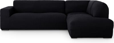 Belmarti Milos bankhoes chaise longue rechts 250-270 cm - zwart