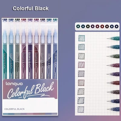 Set de 9 stylos couleur Dopamine pour Journaling, Stylos Multi-Couleurs pour Dessin et Doodling, Nouvelles Couleurs d'Encre