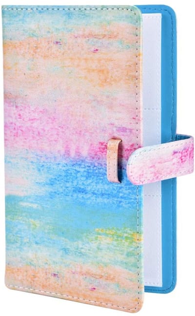 Dailygoods- Fotoalbum 96 Vakken - Wallet Fotoalbum - PU-Lederen Hoes - 3-Inch Camerafoto's - Duurzaam - Geschikt voor Bruiloft/Verloving - Fotoopslag