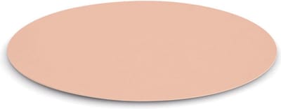 Zeller Tafel Placemats lederlook - zalm roze - rond - 38 cm - tafel dekken - onderleggers