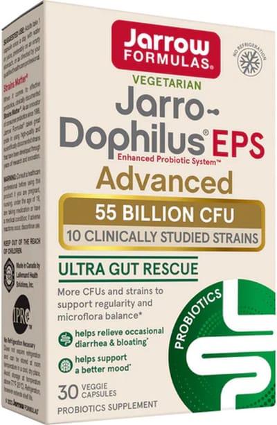 Jarrow Formulas Jarro-Dophilus EPS Ultra Potency 55miljard 30 capsules - het ultieme hoog gedoseerde bioticsum voor op reis