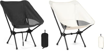 Thijox - Opvouwbare Campingstoel, Ultralicht Aluminium Vouwstoel met Verstelbare Hoogte, Compacte Stoel voor Picknick, Tuin, Wandelen, Sport, Strand e