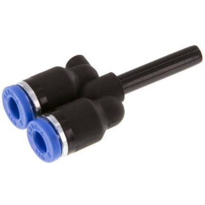 4mm x 4mm Y-koppeling PA 66 Insteekfitting Plug NBR [2 Stuks]