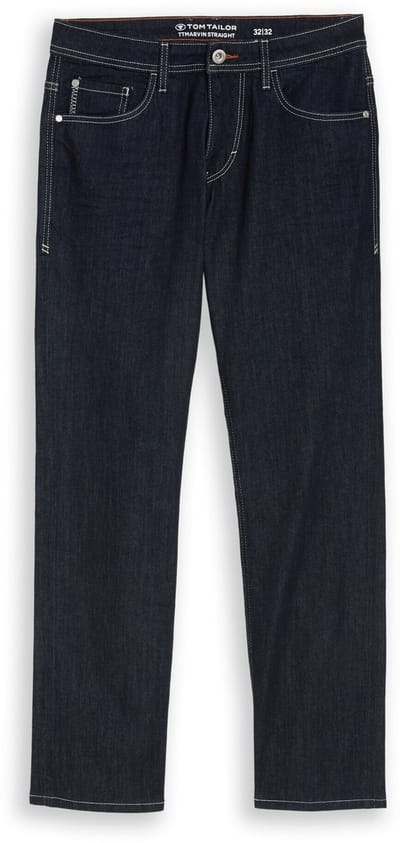 Tom Tailor - TTMARVIN STRAIGHT-jeans - Maat 38/30 - Rinsed Blue Denim