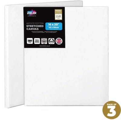 Zieler Premium Katoen Schildersdoek 40X50Cm Set 3X