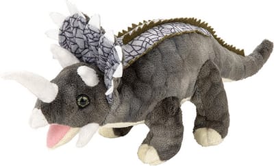 Nature Planet Pluche Triceratops dinosaurus - knuffeldier - 28 cm - Dino speelgoed knuffels