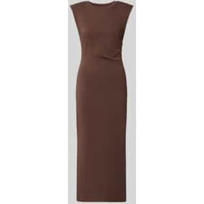 Midi-jurk met ronde hals model 'PINA'